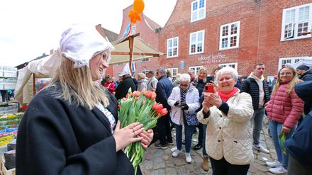 Tulpenfest in Potsdam. Traditionelles Fest im Holländischen Viertel.