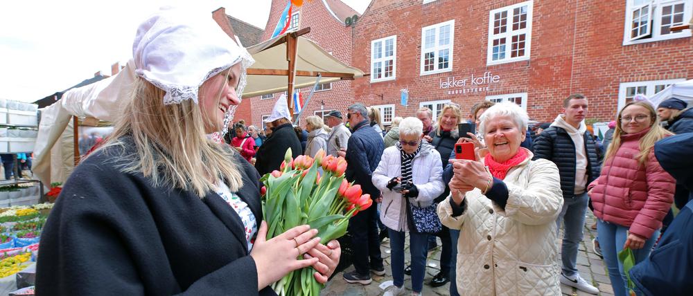 Tulpenfest in Potsdam. Traditionelles Fest im Holländischen Viertel.